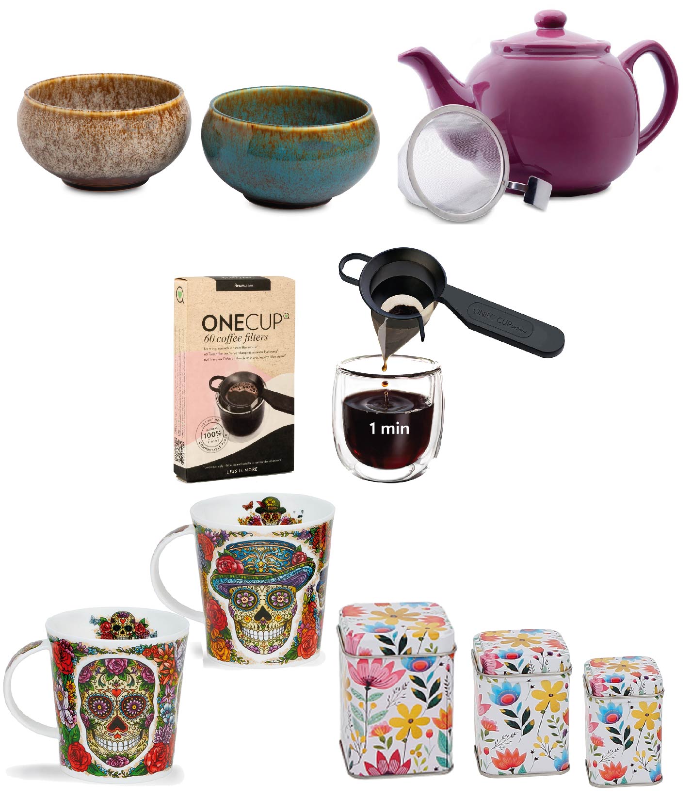 Mugs, teteras, filtros y mucho más..